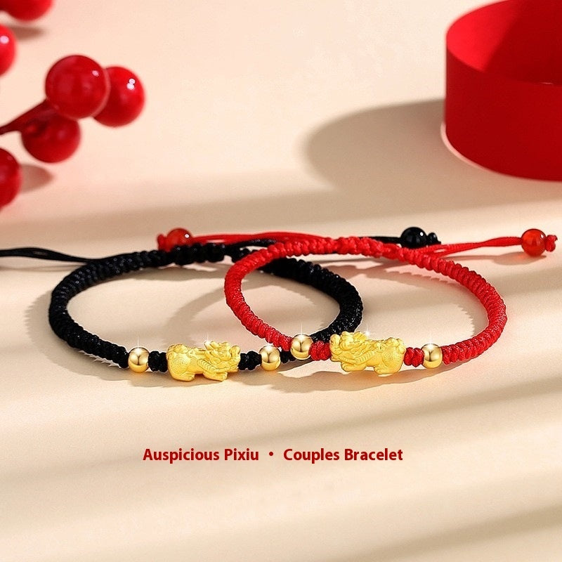 Couple's Ethnic Style Swallowing Gold Beast New Chinese Bracelet