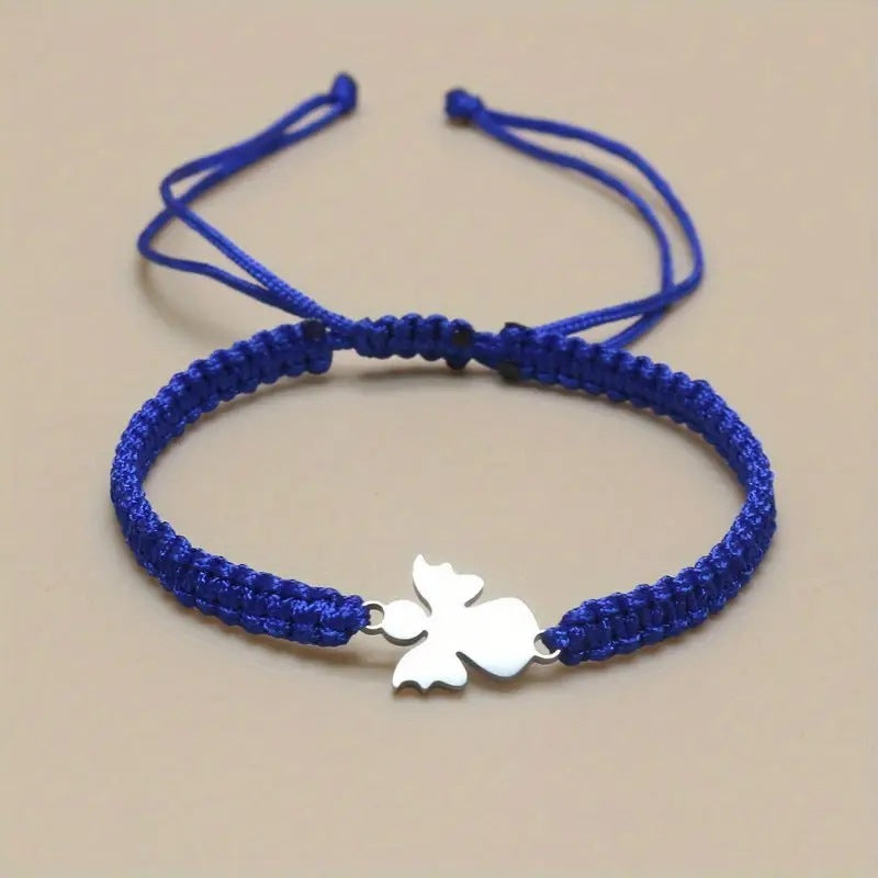 Cute Stainless Steel Hand-woven Angel Bracelet