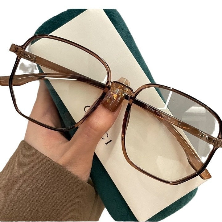 Large Frame Irregular Glasses Round Face Super Light Oversized