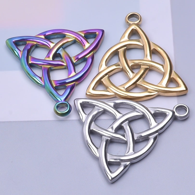 Stainless Steel Triangle Pendant Necklace