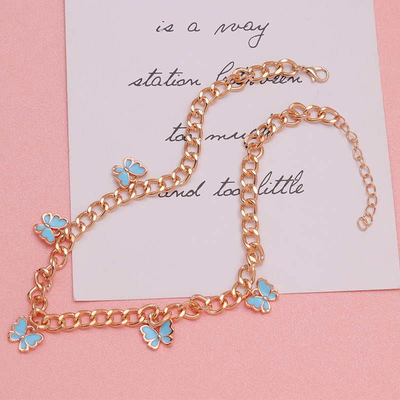 Women's Alloy Butterfly Necklace