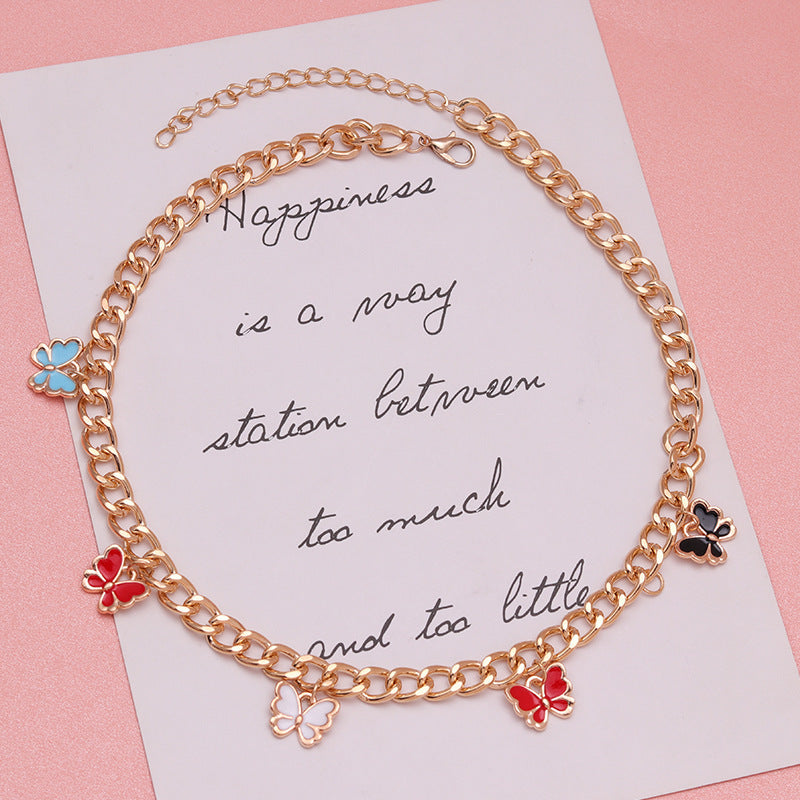Women's Alloy Butterfly Necklace