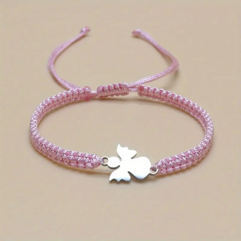 Cute Stainless Steel Hand-woven Angel Bracelet