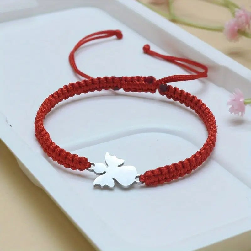 Cute Stainless Steel Hand-woven Angel Bracelet