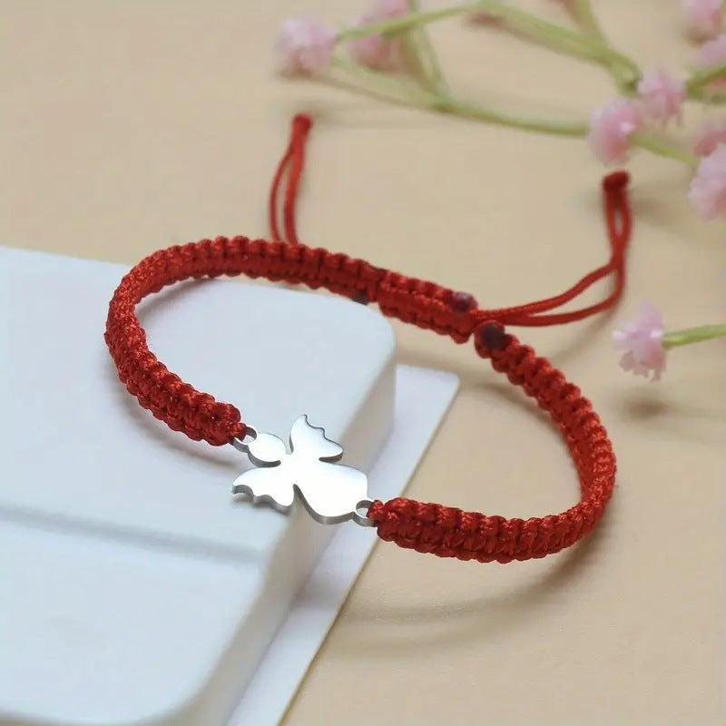 Cute Stainless Steel Hand-woven Angel Bracelet
