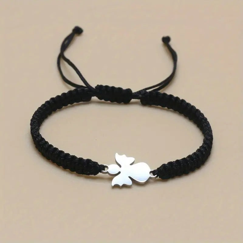 Cute Stainless Steel Hand-woven Angel Bracelet