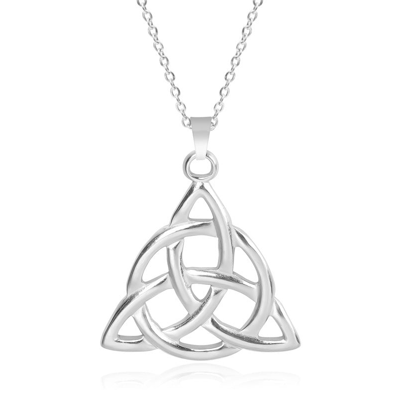 Stainless Steel Triangle Pendant Necklace