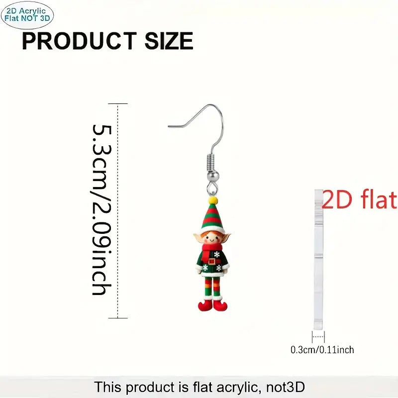 Fashion Flat Acrylic Cartoon Soldier Earrings