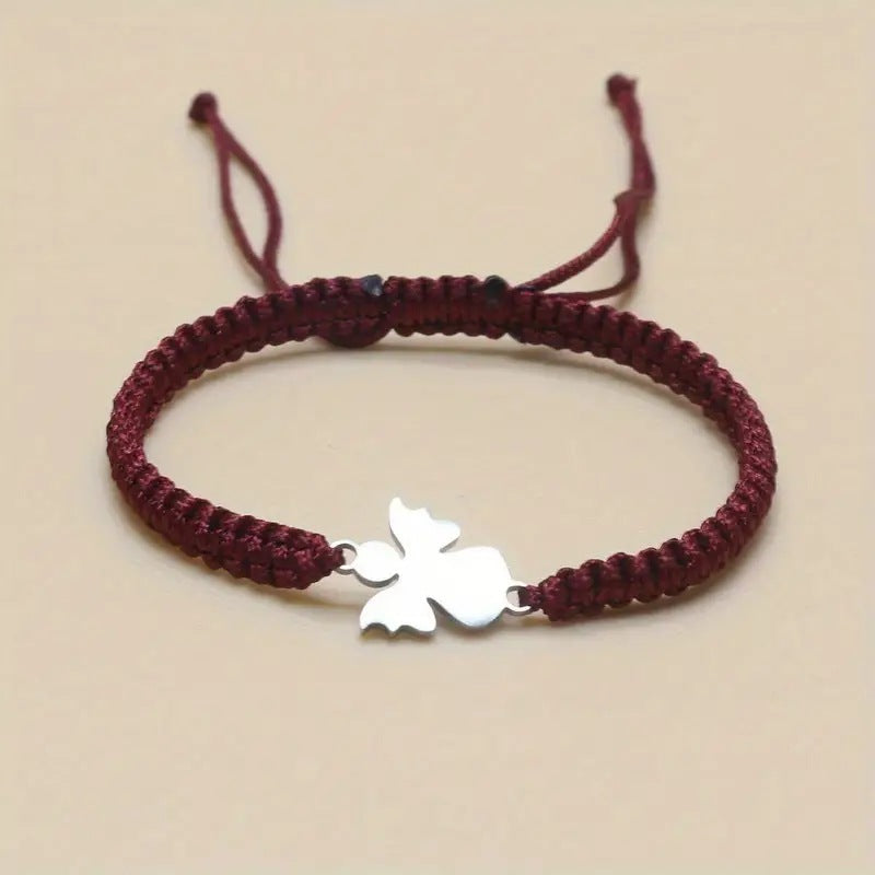Cute Stainless Steel Hand-woven Angel Bracelet