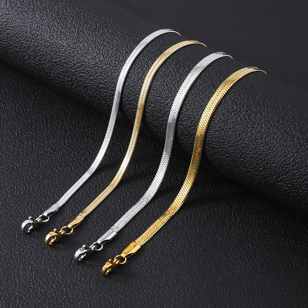 Women's Stainless Steel Simple Blade Bracelet