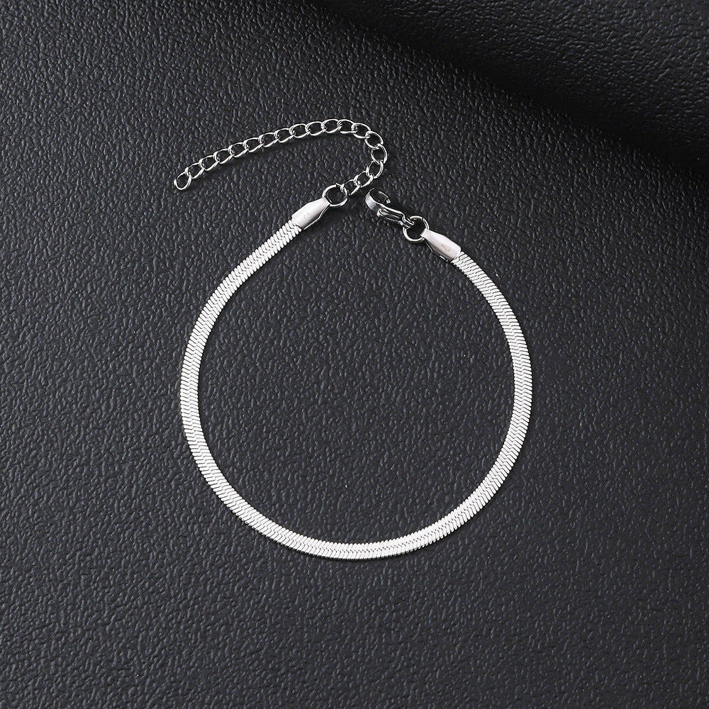 Women's Stainless Steel Simple Blade Bracelet