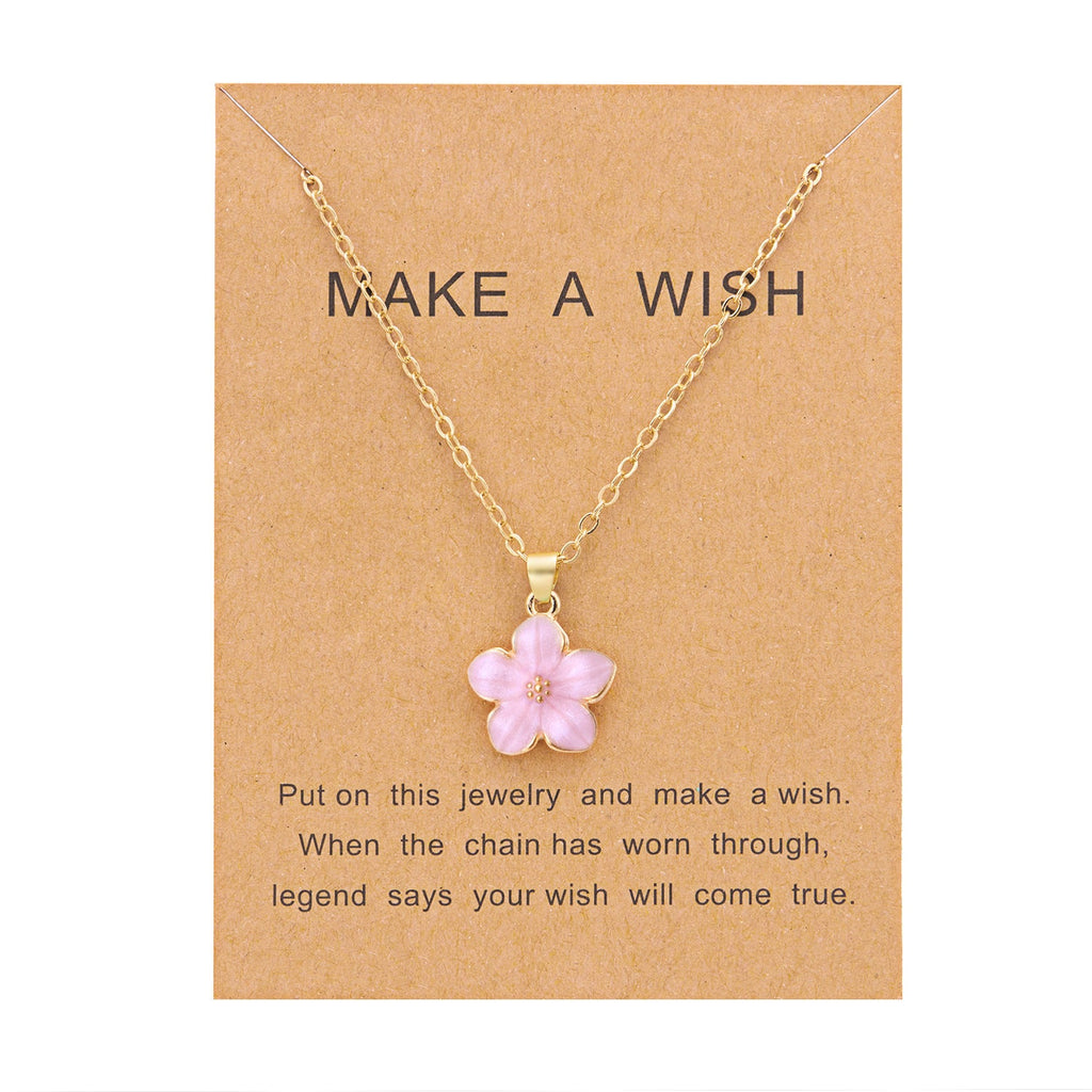 Elegant Cherry Blossom Clavicle Chain For Women