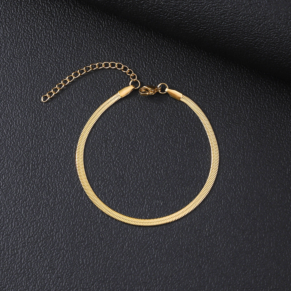 Women's Stainless Steel Simple Blade Bracelet