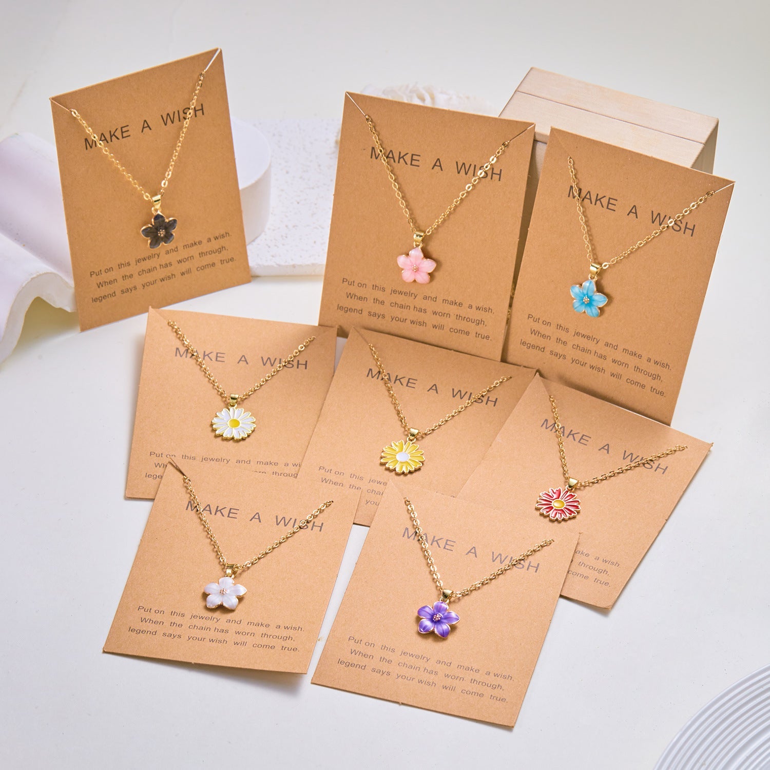 Elegant Cherry Blossom Clavicle Chain For Women