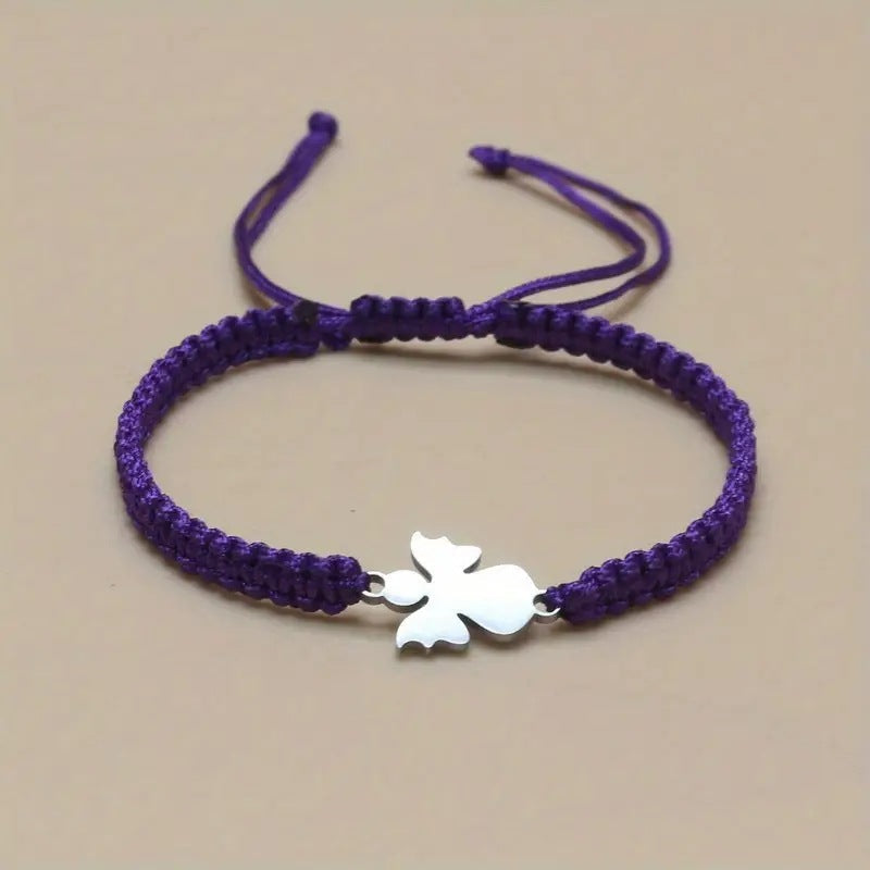 Cute Stainless Steel Hand-woven Angel Bracelet