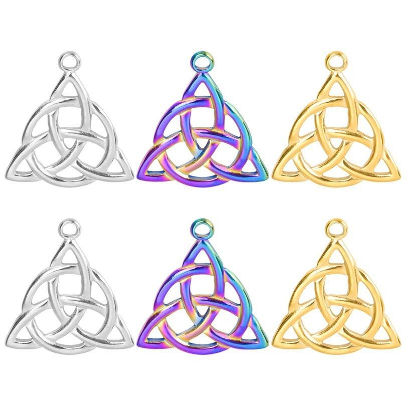 Stainless Steel Triangle Pendant Necklace