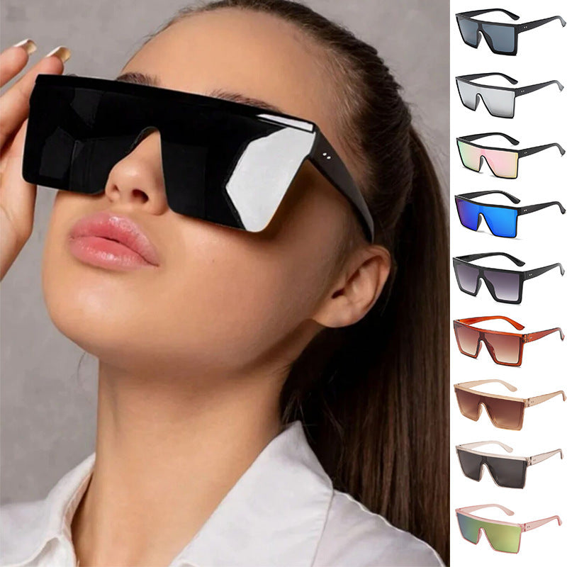 Fashion One-piece Large Rim Sunglasses European And American
