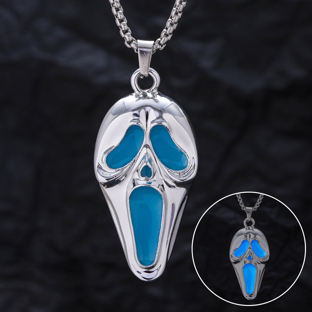 Popular Exaggerated Skull Luminous Mask Pendant