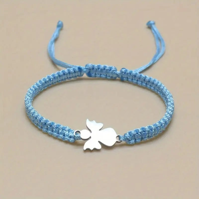 Cute Stainless Steel Hand-woven Angel Bracelet