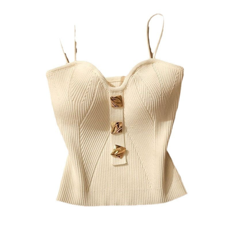 Bandeau Sling Vest Inner Match Women's Outer Wear Sleeveless Beauty Back Short Top